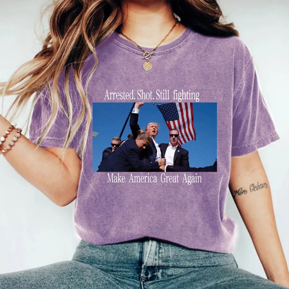 t shirt women tank top women Trump assassination crew Neck Cotton Short Sleeve Breathable Daily Outfit tshirt womens t shirt tshirts clothes woman ren