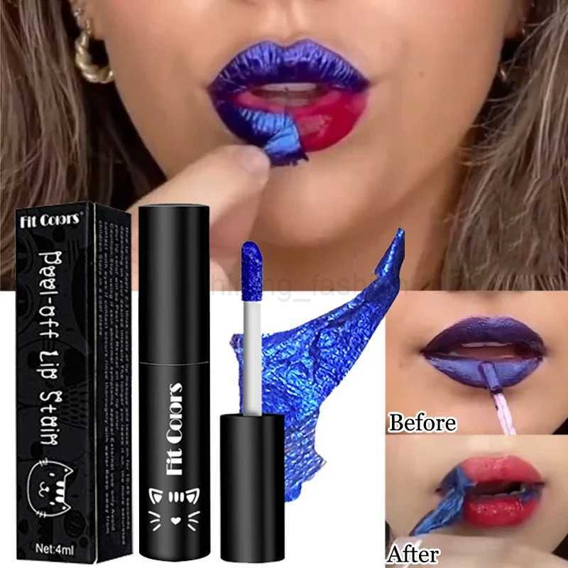 5 Colors Peel Off Lip Gloss Amazing Non-Stick Cup Matte Velvet Liquid Lipstick Waterproof Lasting Tear-Off Red Lip Tint MakeupCL240716