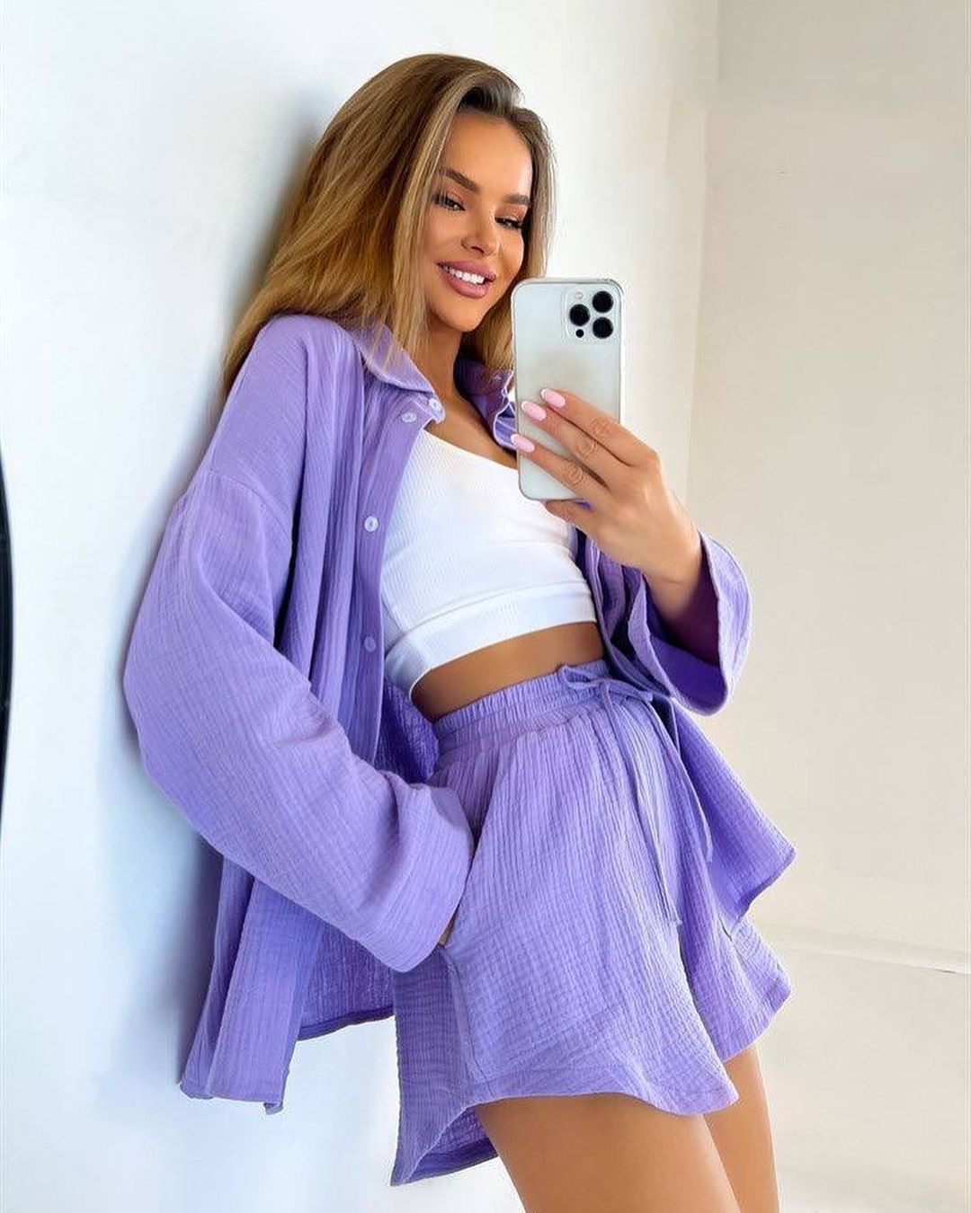 Women's Tracksuits Summer Elegant Solid Fashion Shorts Suit Women Vintage Shirts Tops And Pants 2 Pieces Set Female Casual Outfits Clothes