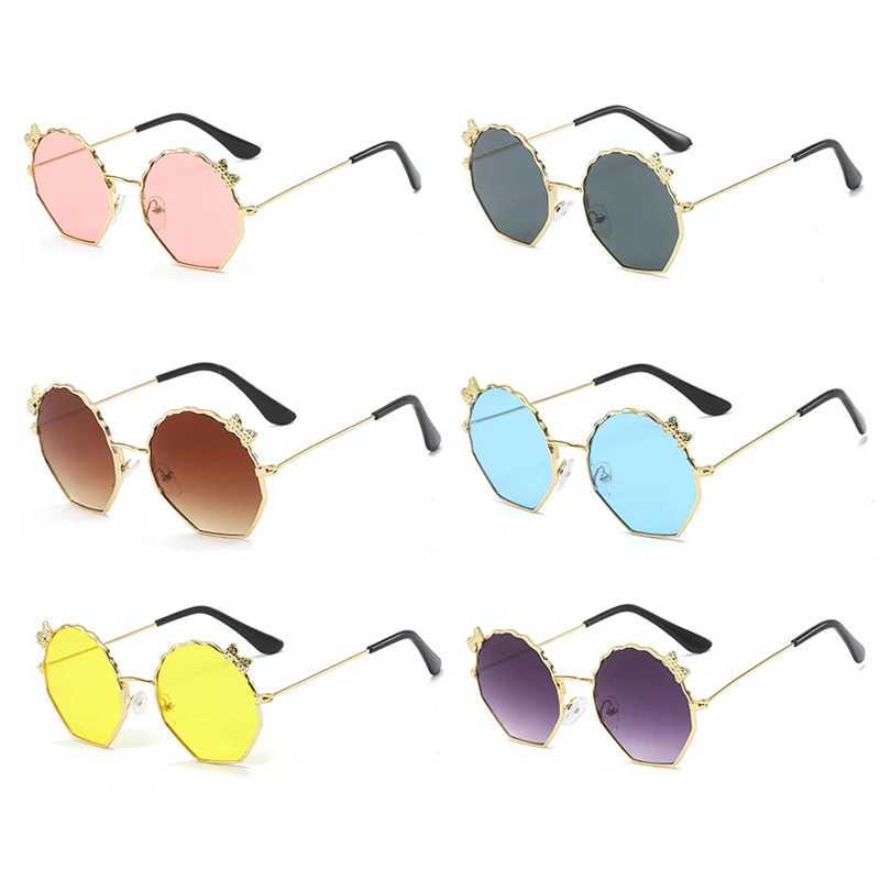 Sunglasses New Kids Alloy Personalized Street Photography UV400 Sunglasses Boys Girls Outdoor Sun Protection Sunglasses Children Glasses