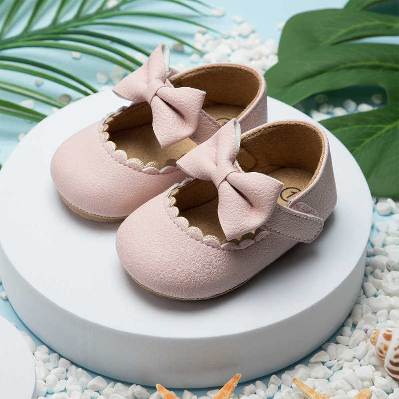 Baby First Walkers Baby shoes bow princess shoes rubber soled anti slip baby-shoes toddler shoe children's shoes