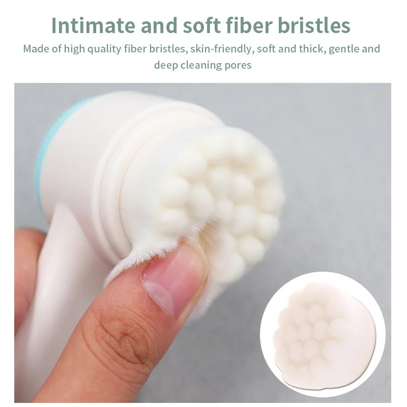 cleansing massage brush cleansing products skin care tools double-sided silicone 3D cleansing brush 240715