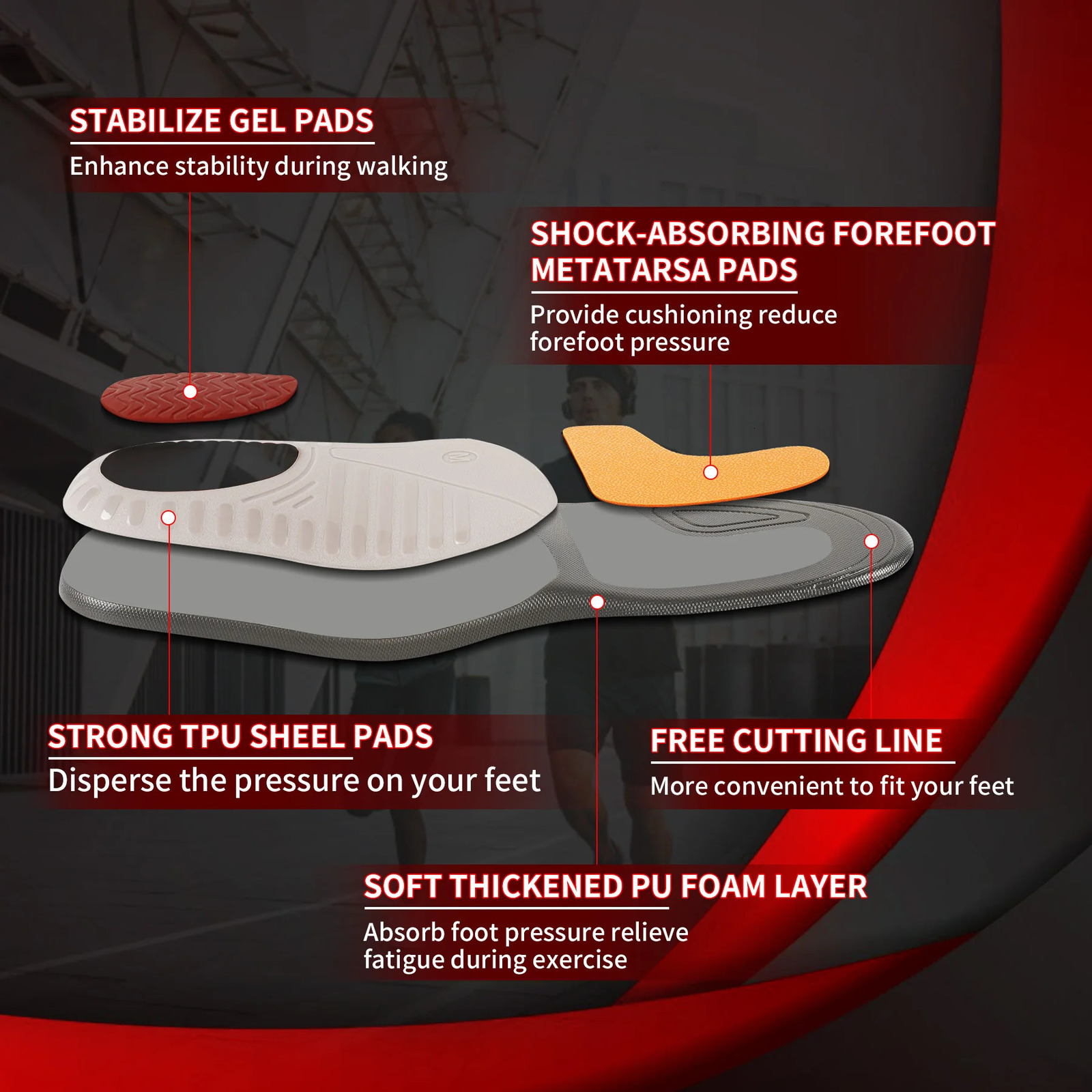 Flat foot orthopedic PU endoscope arch support plant charm mens sports shoes Orthopedic endoscope plant work boots inserted 240704