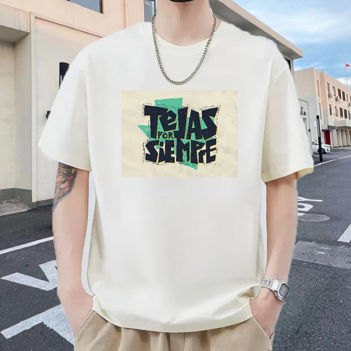 5A Men T Shirts Hip Hop Street Breathable Crew Neck Cotton Men Tees New Arrival Anime Print Wear