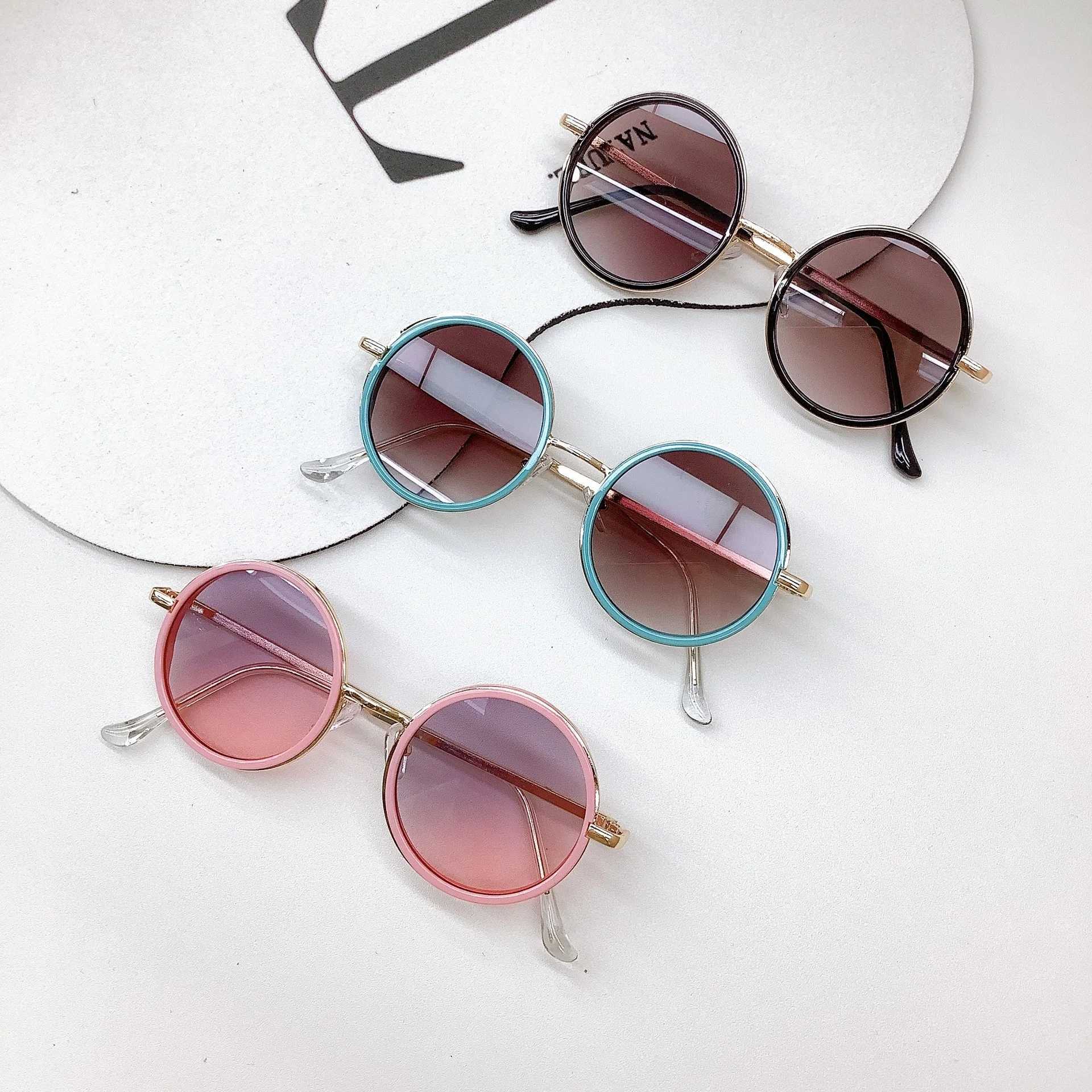 Sunglasses Fashionable and Cute Childrens Sunglasses Edition Baby Sunglasses Round Frame Boys and Girls Trend Sun Protection Sun