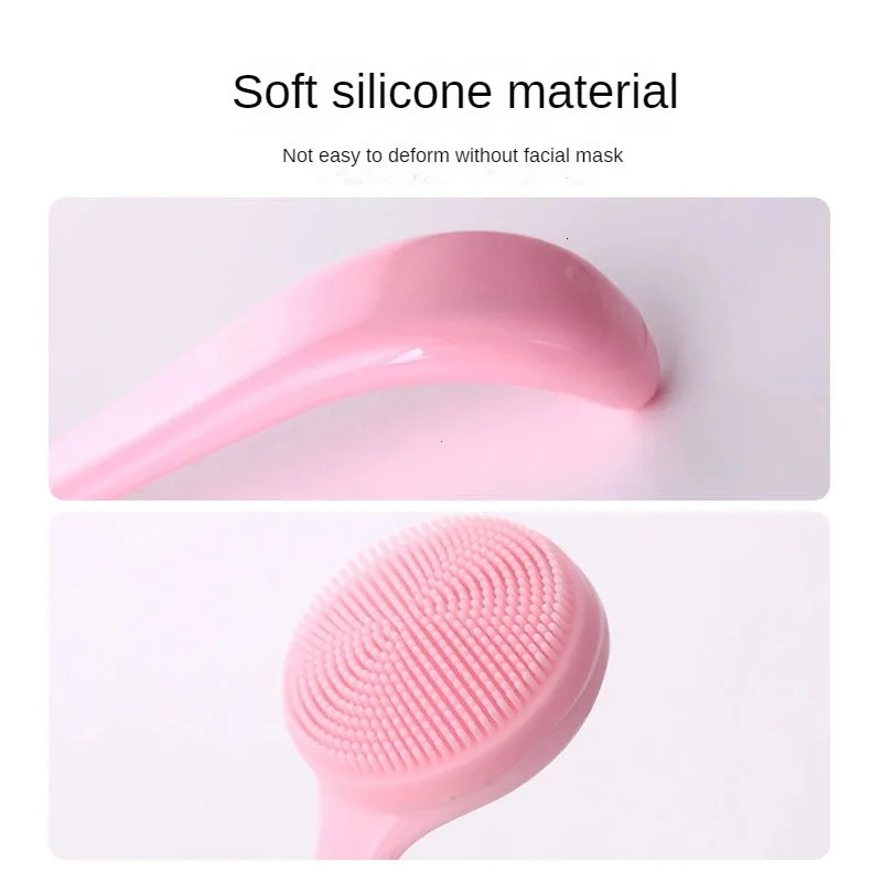 Soft silicone cleaning brush for removing makeup blackheads portable beauty tool for cleaning brush 240715