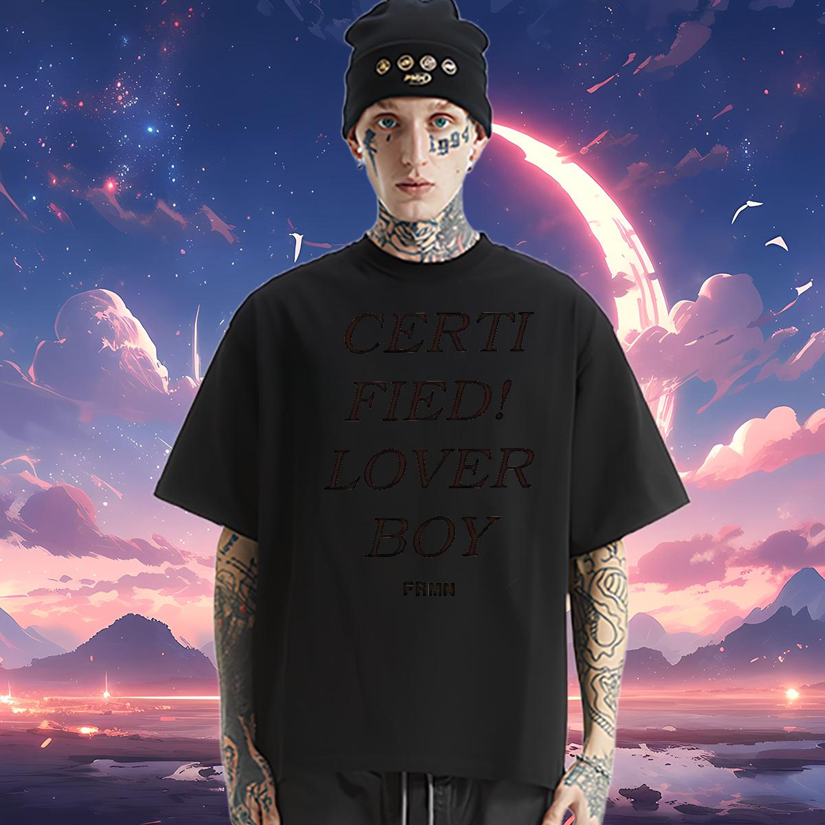 Designer Mens T Shirts fashion 230g Cotton Cartoon Print Men Clothes T-Shirt High Street Hip Hop Cotton Breathable Short Sleeve Loose Fit Tops