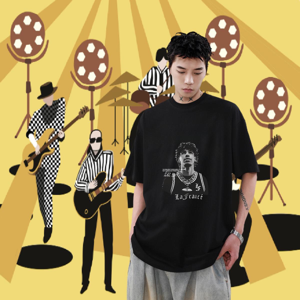 Factory Direct Mens T Shirts Custom Anime Printing Street Men Clothes T-Shirt 180g Cotton Loose Fit