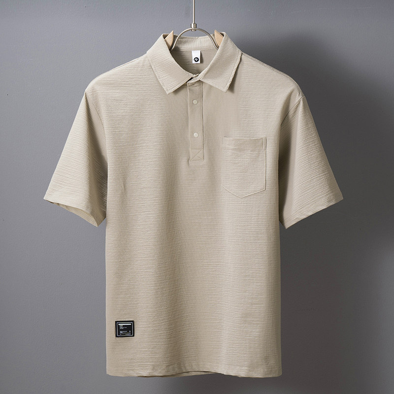 2024 Summer New Men's Polo Shirt Made of Pure Cotton, Simple and Versatile, Casual POLO Neck T-shirt for Men