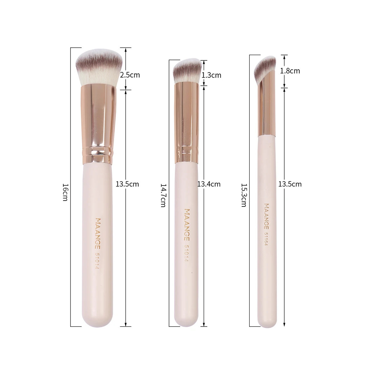 Maange 3Pcs makeup brush2Pcs triangular powder puff set concealer eye shadow makeup brush mixed cosmetics beauty tool 240715