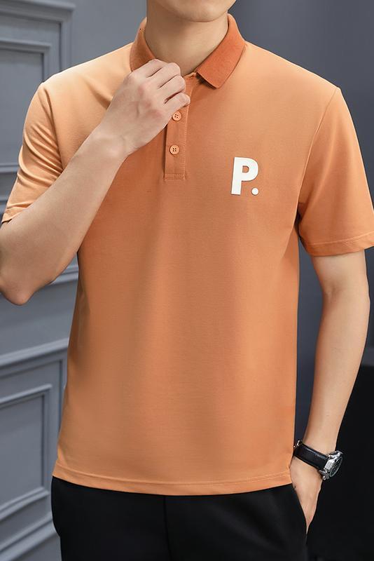 2024 Summer New Short sleeved POLO Shirt Slim Fit T-shirt Trendy Embroidered Men's Polo Top