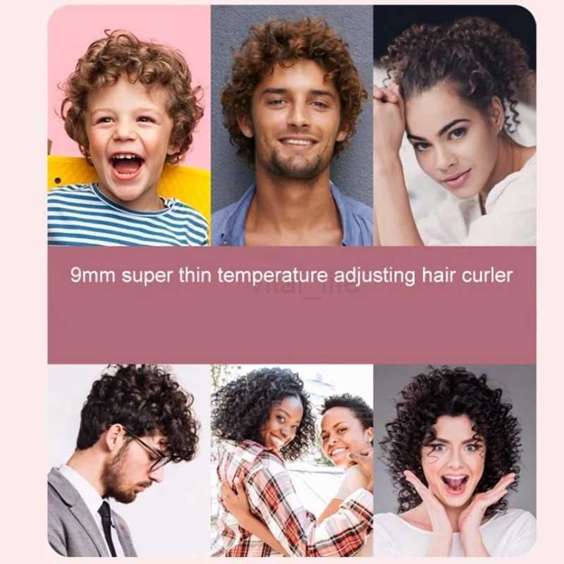 professional 9mm Curling Iron Hair Curler Pear Flower Wand Roller Waver LCD Display Beauty Styling ToolsCL240716