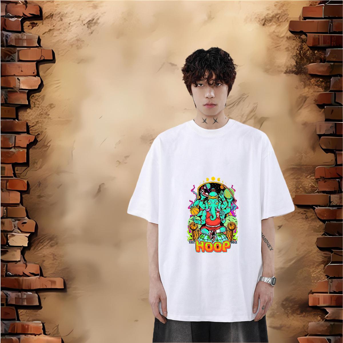 Customized T shirt White Plus Size Men Clothes T-Shirt Street Breathable Short Sleeve 5A Tops