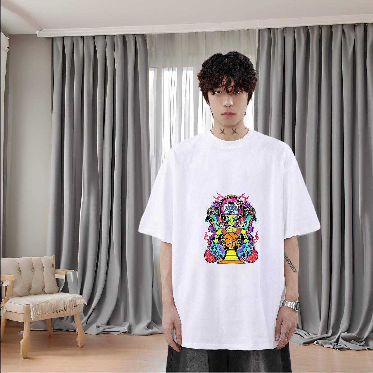 Popular Men Clothes T-Shirt Cotton Breathable Home Outdoor Mens T Shirts Customized Print Fashion New Top Tees