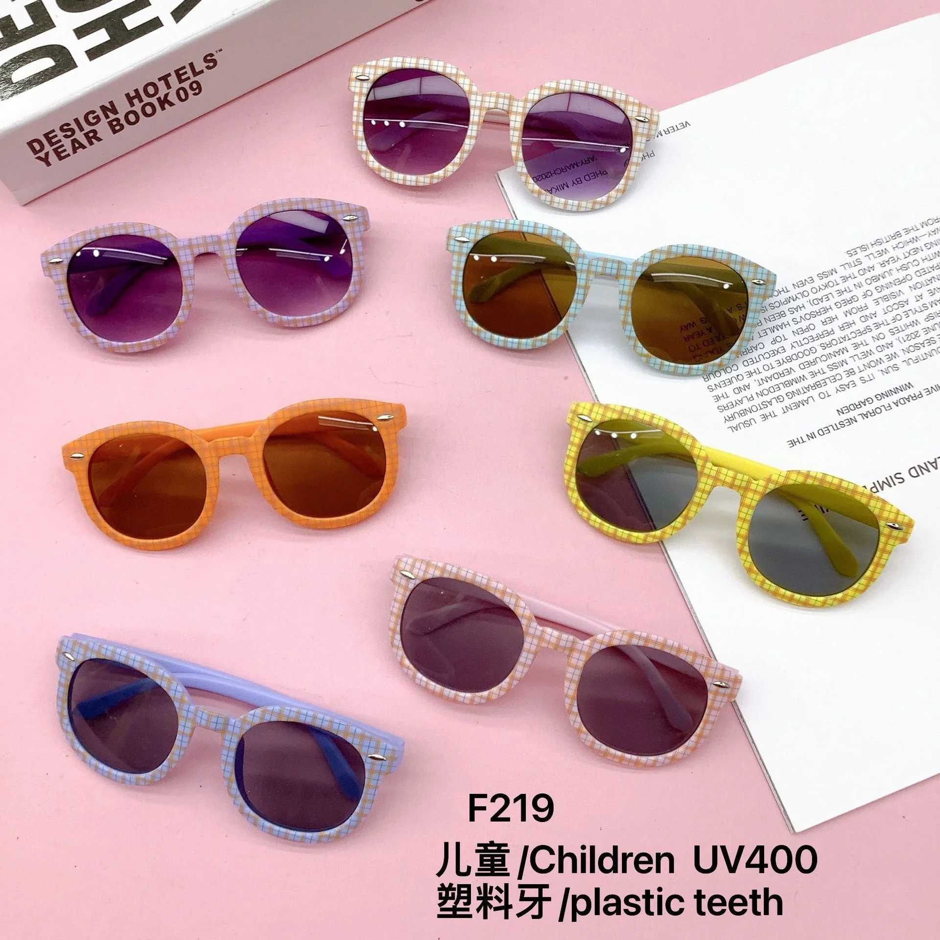 Sunglasses New Fashionable Childrens Sunglasses Korean Edition with Flower Wrap Small Frame Personalized Sunvisor and UV Protection