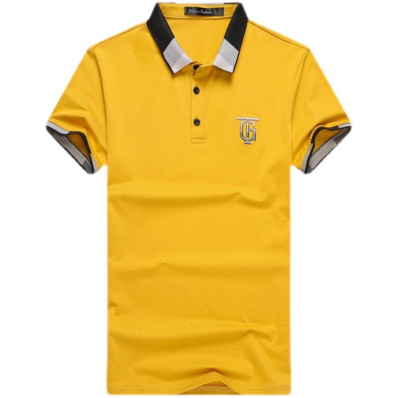 New Summer Trend Korean Edition Pure Cotton POLO Shirt Leading Short sleeved T-shirt Men's Flip Collar Clothes