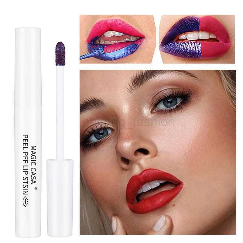 Peel-off Lip Glaze Waterproof Long Lasting Non-stick Cups Matte Sexy Red Tear-off Liquid Tattoo Lipsticks Lip Stain CosmeticCL240716