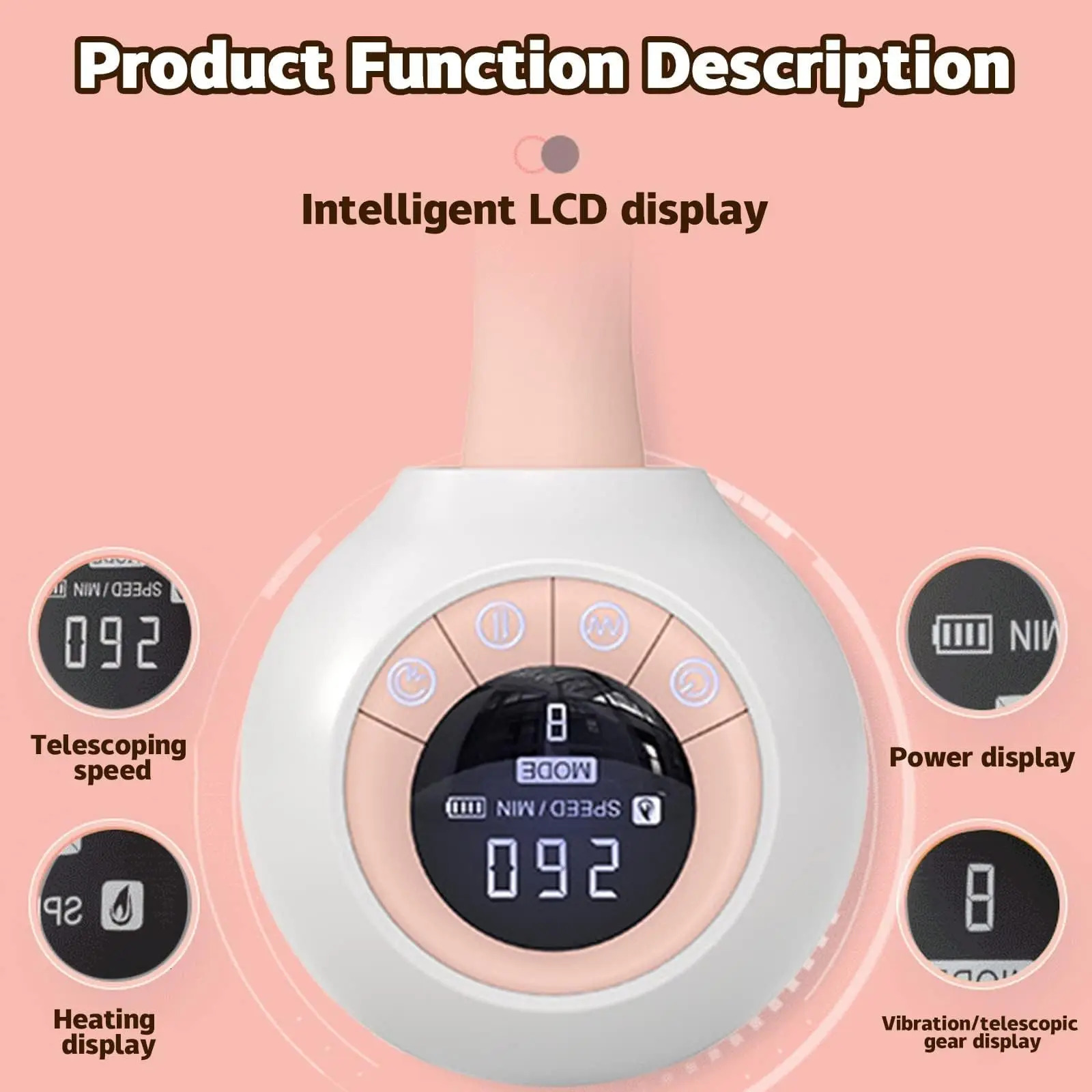 Realistic Thrusting Dildo for Women Automatic Heating Telescopic Vibrator Clitoral Anal Masturbator Adult Sex Toys 18 240711