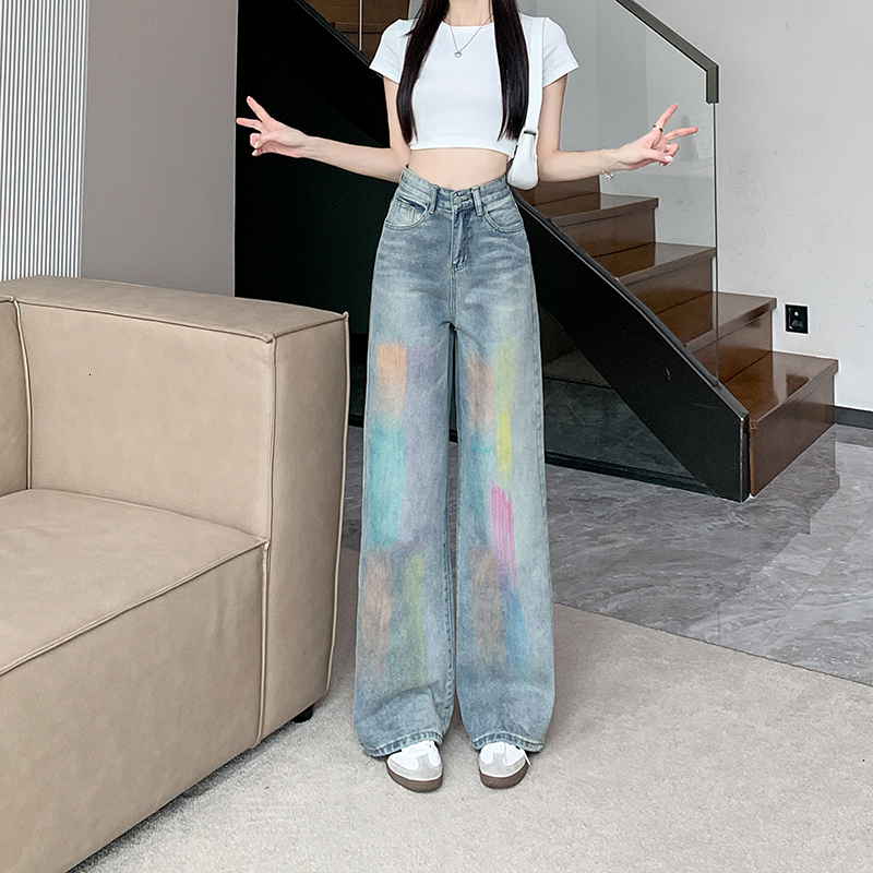 Designer women's jeans elastic denim men's pants men's and women's fashion brand luxury pants jeans trend brand motorcycle pants w