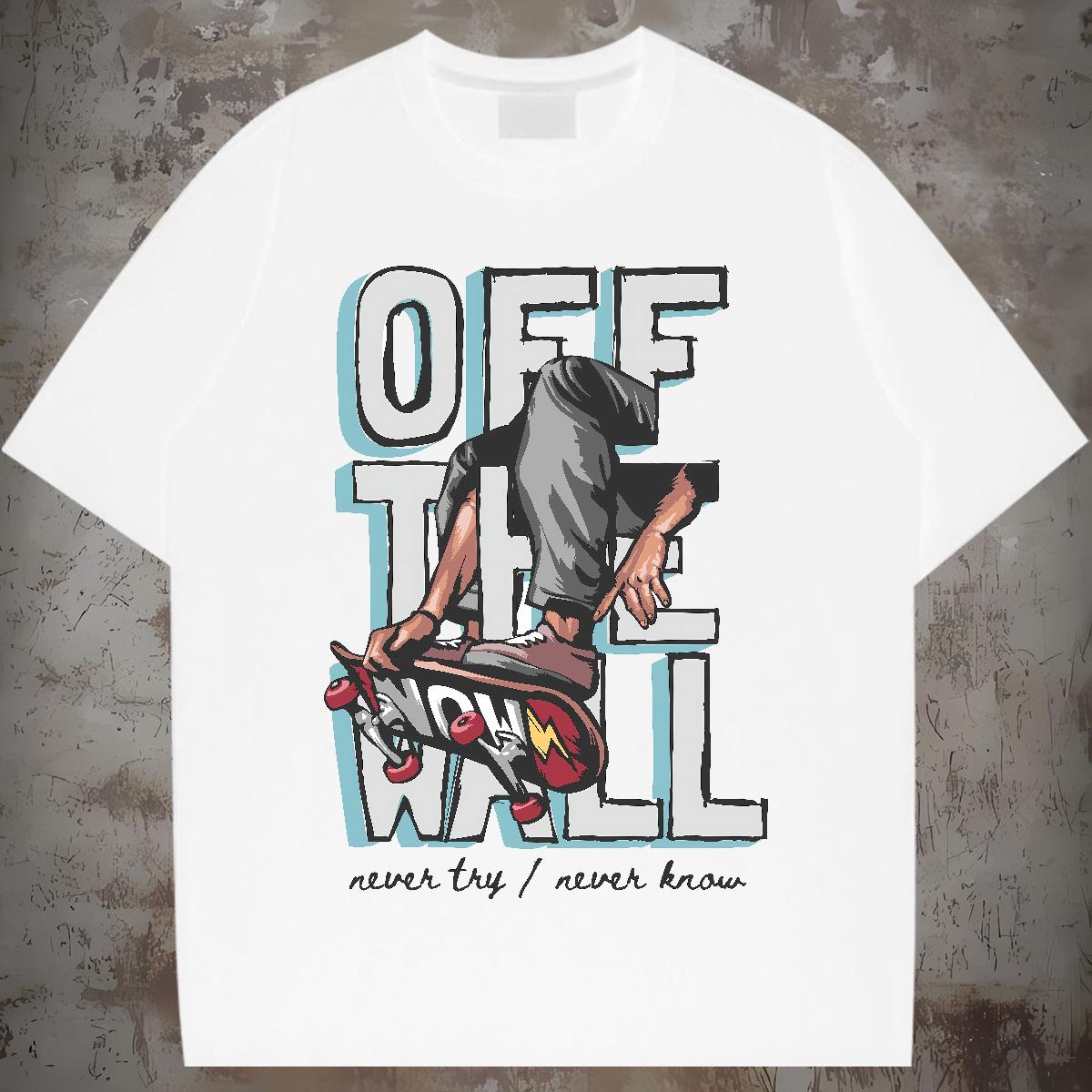 Loose Men Tops Tees Graffiti Art 100% Cotton 230g Short sleeve Cotton Soft Casual Beach T Shirts Men Oversized Factory Direct Clothings