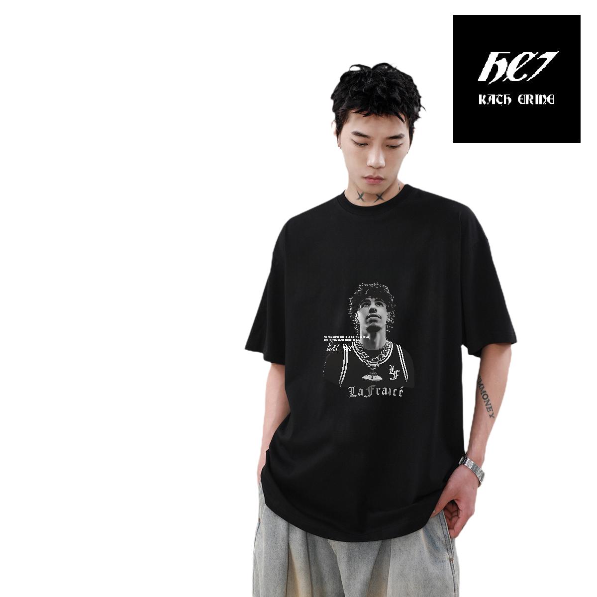 Wholesale Men Tops Tees Cotton O Neck Short Sleeves Street T Shirt For Man Floral Print DIY Tshirts