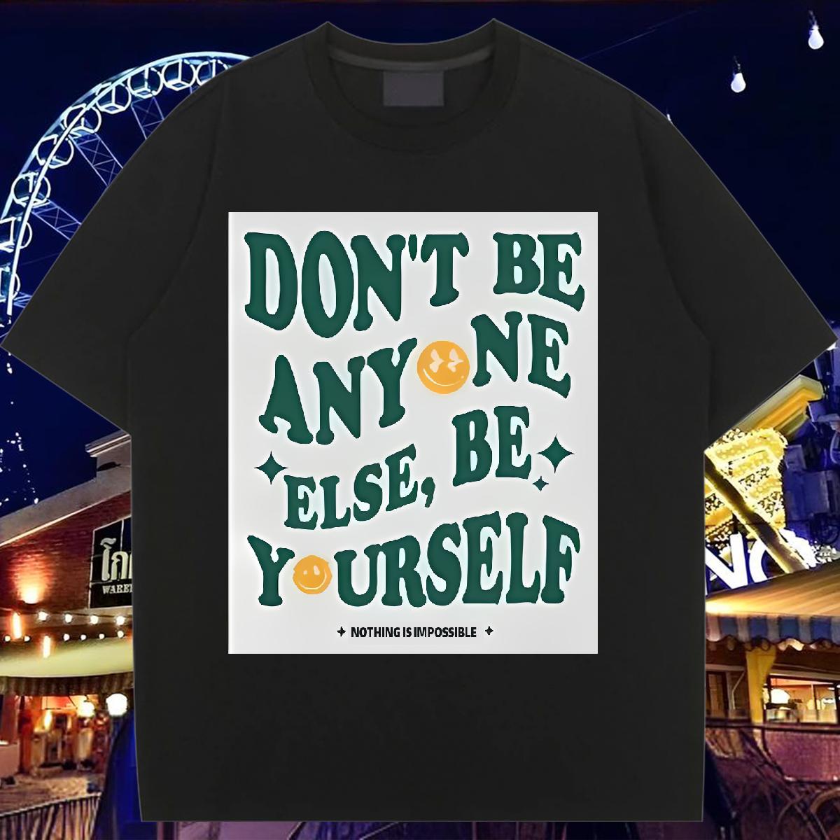 2024 Casual Woman T Shirts O-Neck Short Sleeve Cotton nothing is impossible 100% Cotton 230g Spring Summer Women Tshirts Custom Printed Unisex Clothes