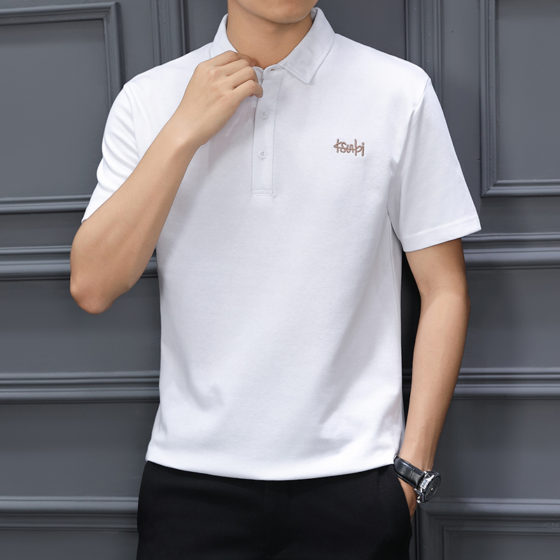 2024 Summer New Short sleeved POLO Shirt Simple Embroidered Polo Neck T-shirt Trendy Men's Top