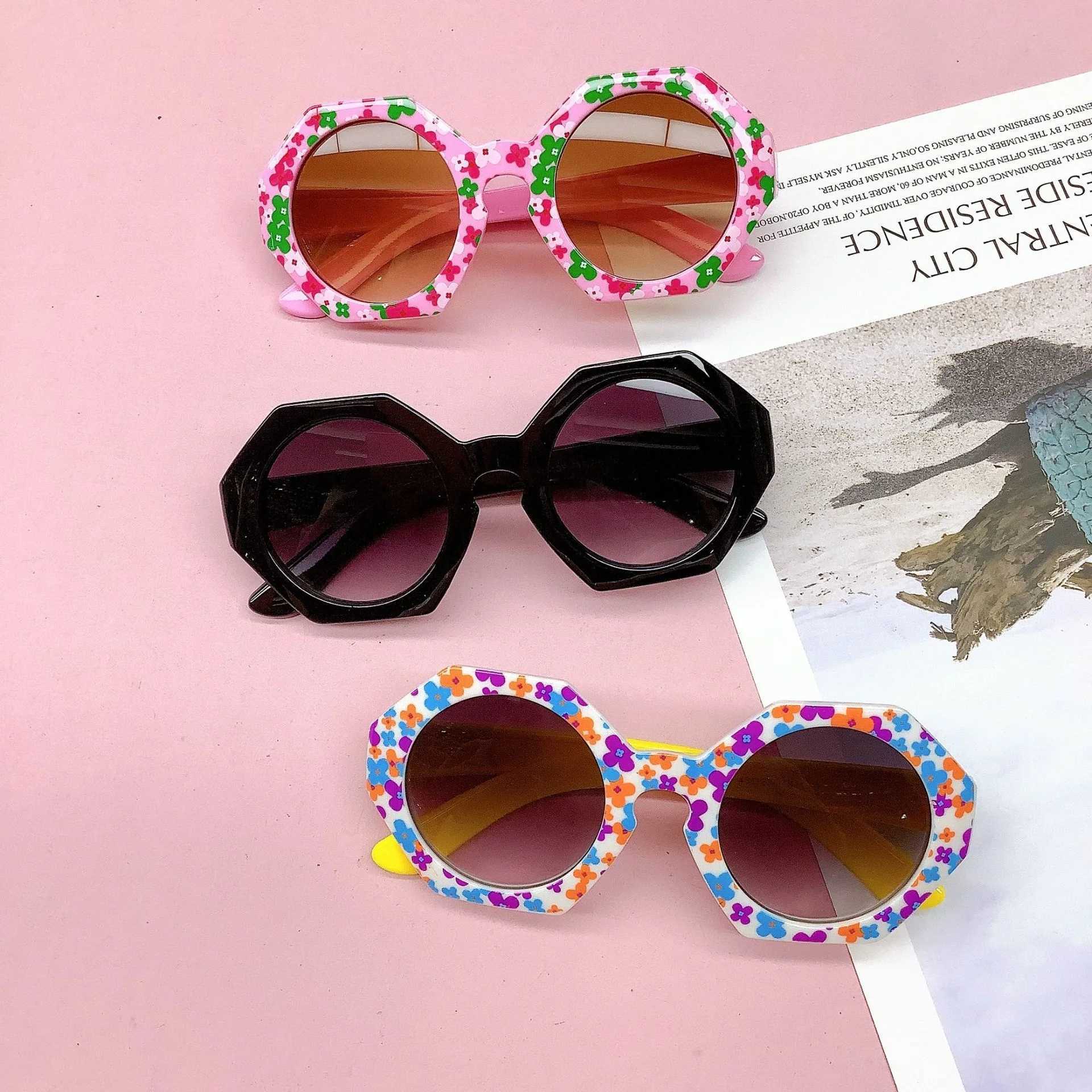 Sunglasses New childrens sunglasses Fashion wrapped flower UV protection trend Boys and girls Childrens sunglasses Sunvisor