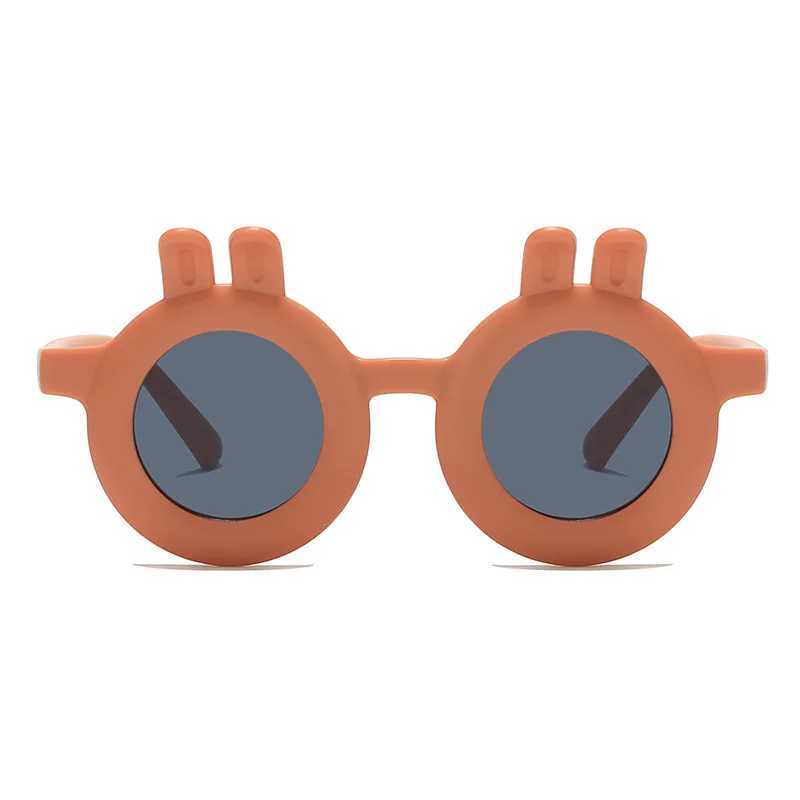 Sunglasses New Fashion Little Ear Rabbit Childrens Sunglasses Photography Ball Childrens Sunglasses Small Circle Baby Glasses