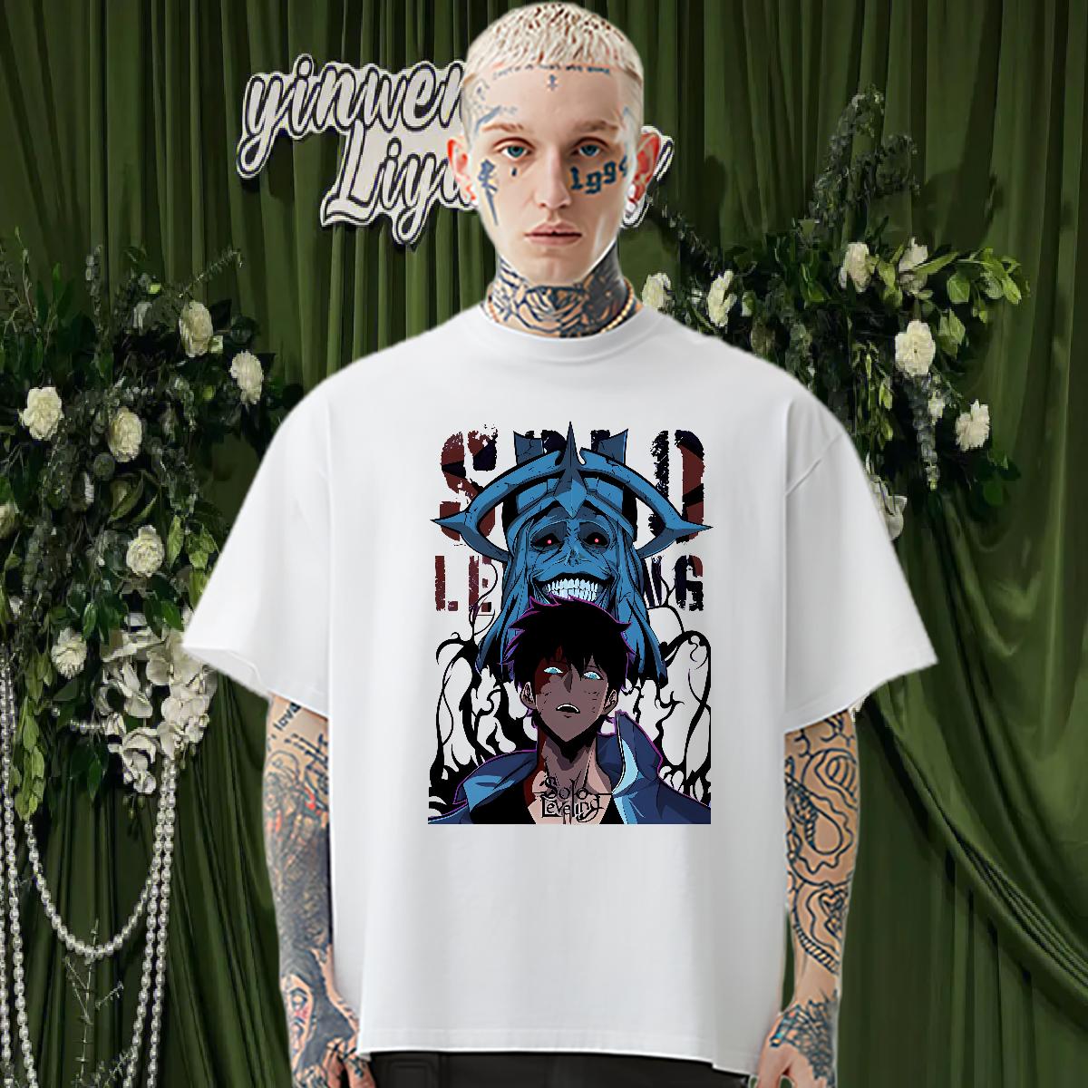 Classic Casual Men T Shirts fashion 100% Cotton 230g Skull Sports Casual Mens Tshirts Cotton Breathable Soft Popular