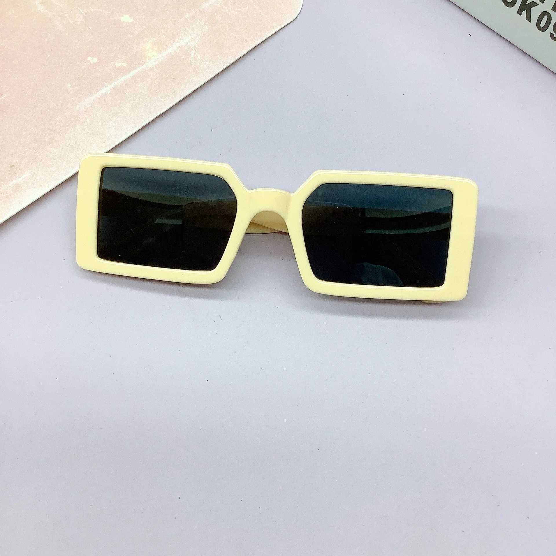 Sunglasses New fashion box childrens sunglasses baby sun protection sunglasses hot sale boys and girls photo glasses
