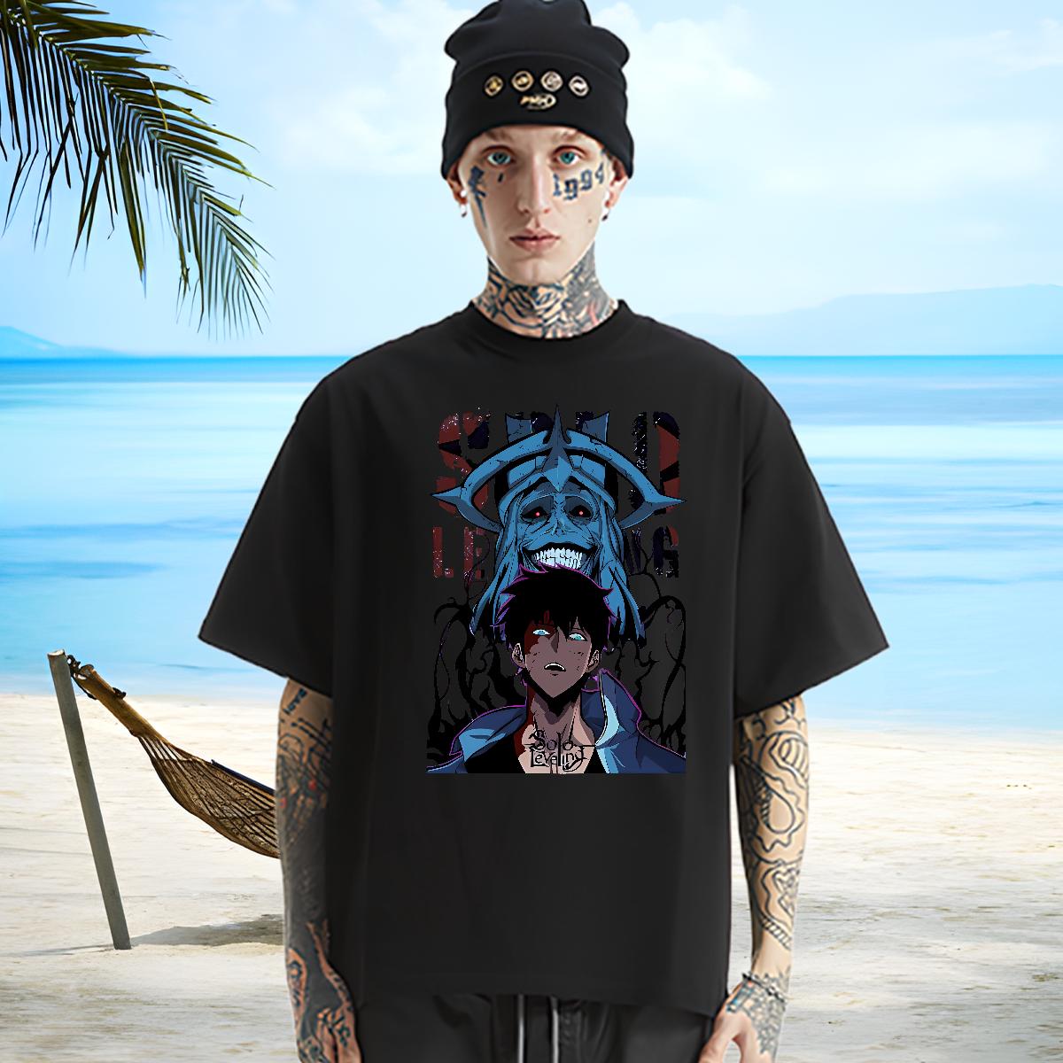 Popular T Shirts Men fashion 230g 100% Cotton Daily Wear Breathable Short Sleeve Men Tees New Designer Anime Tops