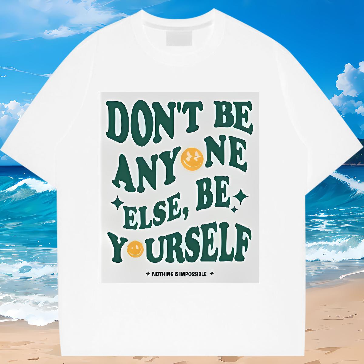 Brand Women T Shirts Crew Neck Cotton Breathable nothing is impossible 100% Cotton 230g Casual Beach Woman Tshirt Cartoon Anime High quality Polos