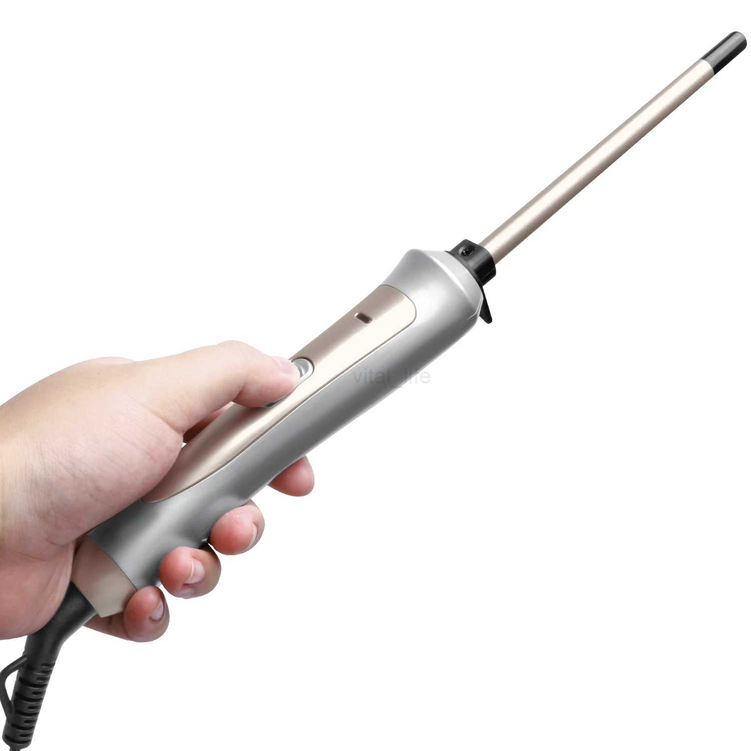 Hair Curler Ceramic 7mm Hair Curling Wand Small Hair Deep Curly Hair Curlers Rollers Curling Iron Rotating 360 DegreeCL240716