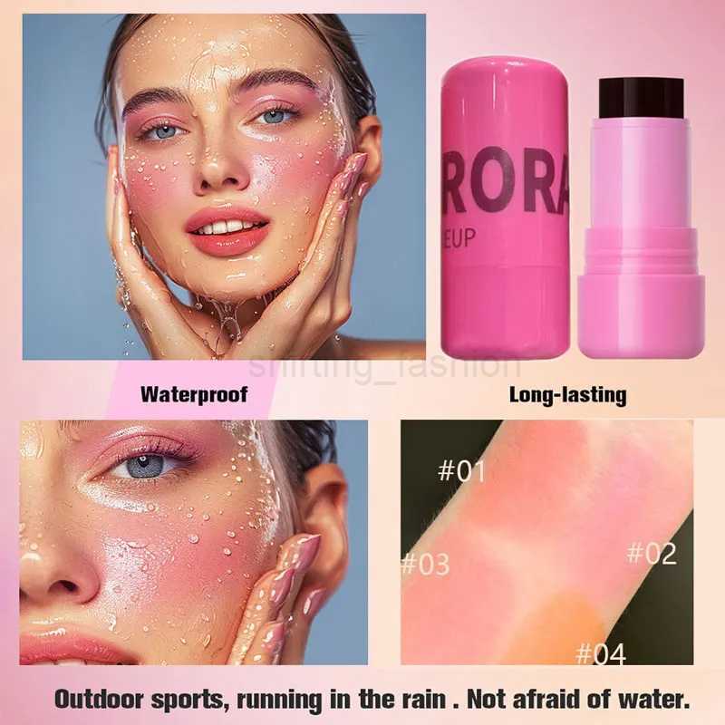 Jelly Blush Lip Gloss Stick for Lazy People to Contour Even Skin Tone Brighten and Color Easy to Apply for Both Lips and FaceCL240716