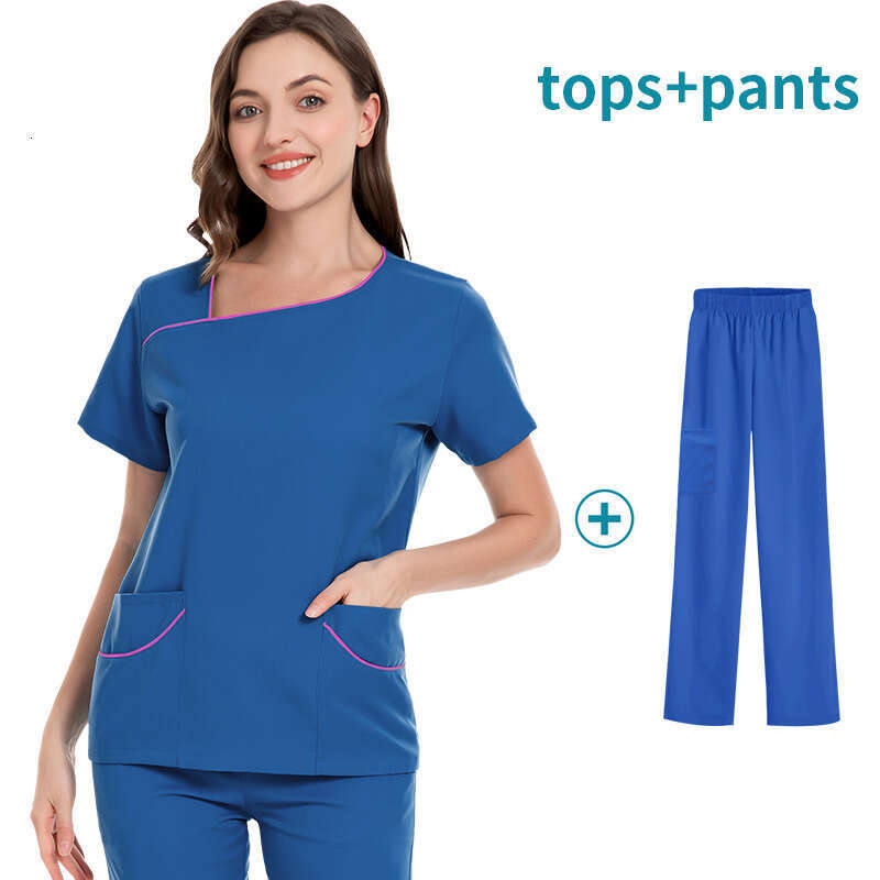 Scrub Set New Product Long Non-ironing Gentle Wind High Elasticity French Solid New Pattern Temperament Ventilation Waist Bifurcated Loose Sexy Short