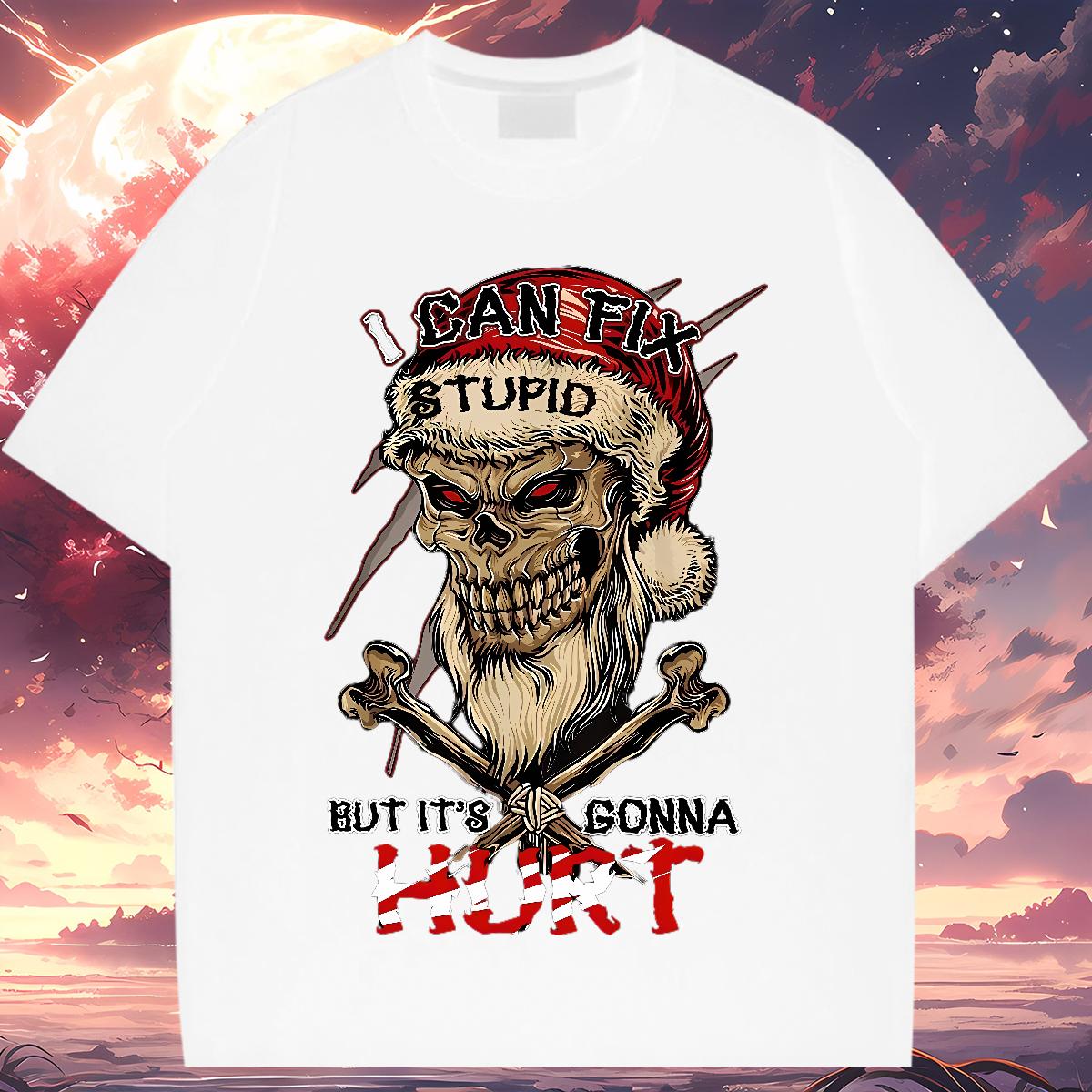 Soft Tshirts Skeleton 100% Cotton 230g Cotton Breathable Soft Sport Man T Shirts Oversized 3XL 4XL New Designer Tees Shirts