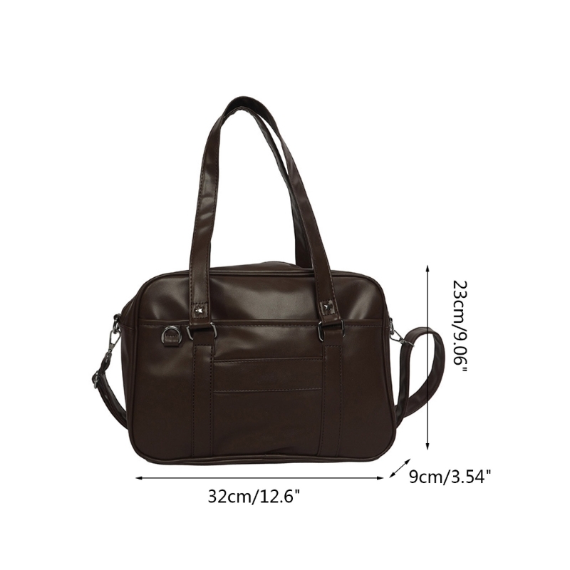 Women Harajuku Crossbody Bags Messenger PU Leather Shoulder Bag JK Messenger Bag Ladies Large Capacity Book Handbags