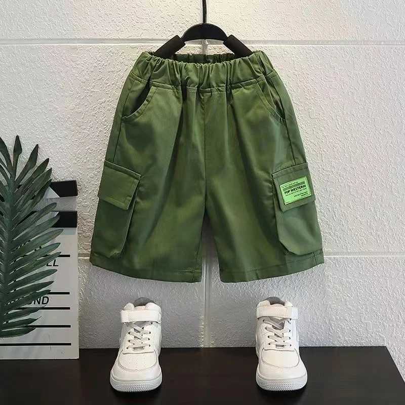 Clothing Sets Boys Summer Suit Childrens Short Sleeved T-shirt Two-piece Set 2024 New Handsome Boys Summer Thin Clothing Trend