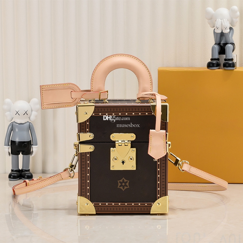 Classic designer bag trunk camera bag mini size top handle tote bag designer purse crossbody shoulder bag women phone bag lady clutch luxurys handbags 3 size M10079