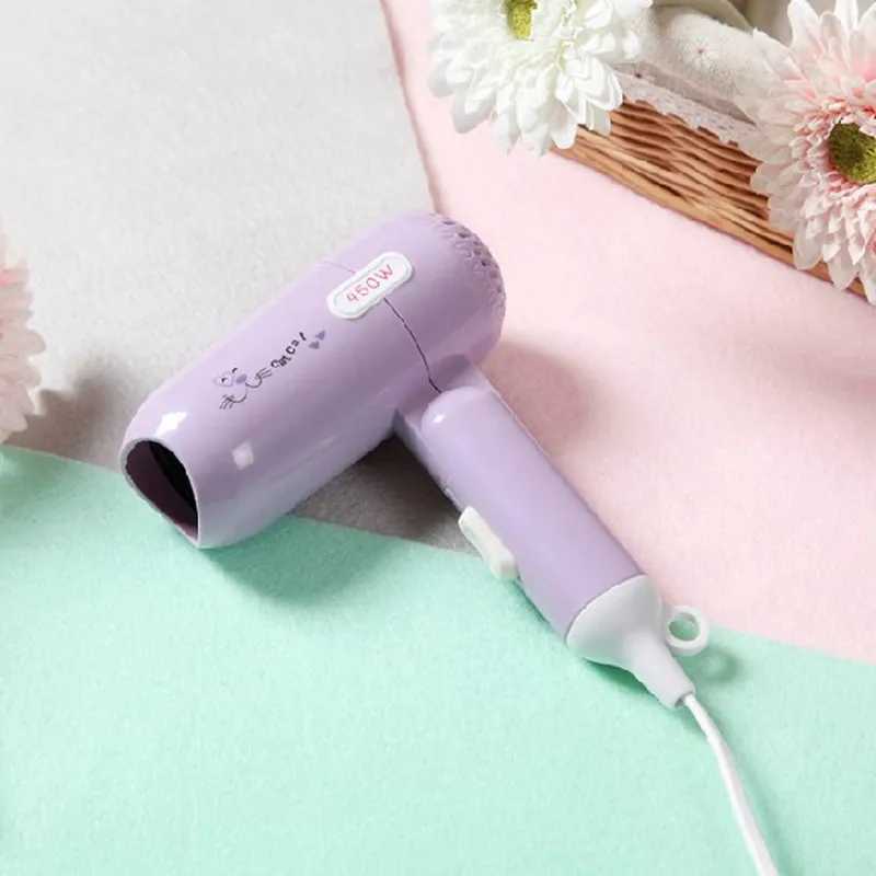 450W Foldable Mini Hair Dryer Household Dormitory Travel Lightweight Quick Drying Hairdryer Styling Tool Low Noise New