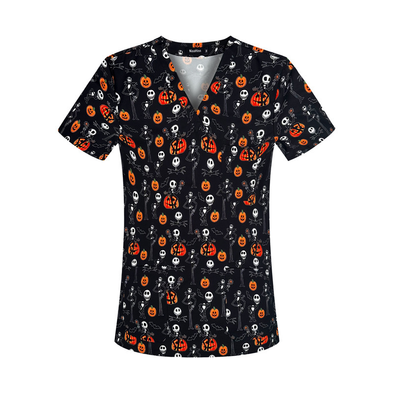 Scrubs for Women Uniform Undefined Two Piece Set Women Scrubs New Product Non-ironing Gentle Wind Versatile Popular Sexy Loose Short Bifurcated