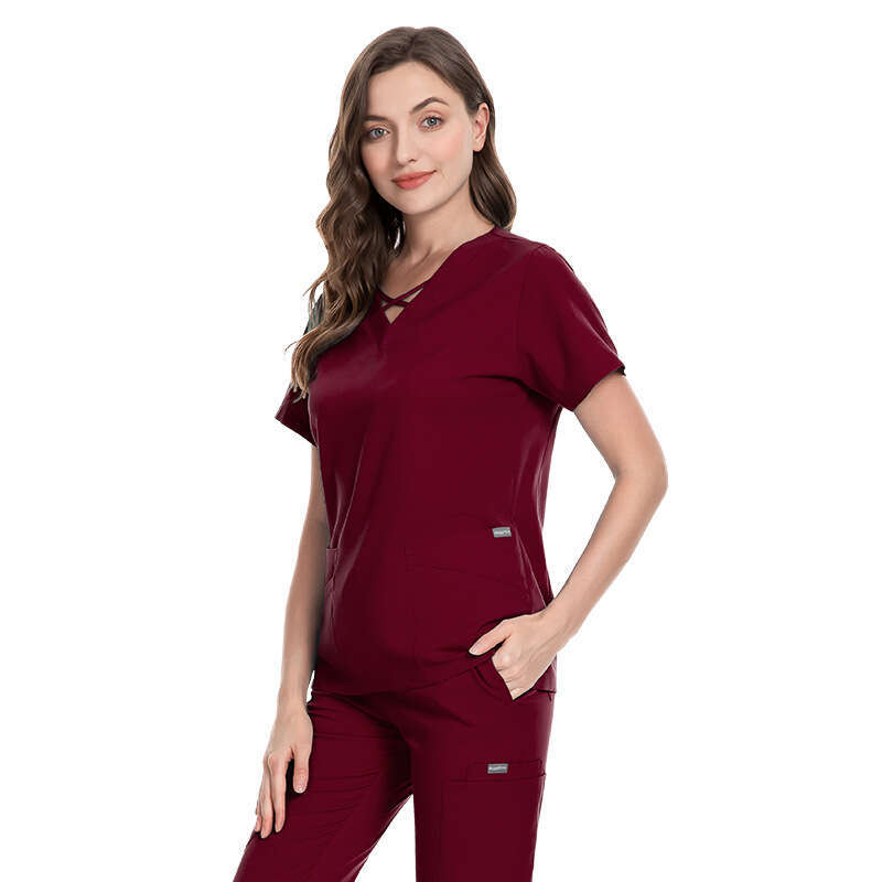 Niaa Hinn Scrubs Set New Arrival New Product Long Gentle Wind Show Thinness Washable Ventilation Business Affairs Popular Temperament Bifurcated Novel