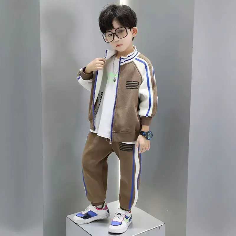 Clothing Sets Childrens Clothing Boys Spring And Autumn Set 2022 New Fashionable Sports Boys Middle And Big Childrens Fashion Clothes Top