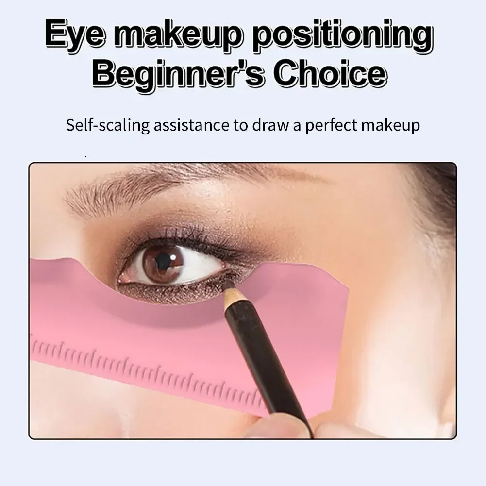 Reusable silicone eyeliner ruler eyeliner makeup template molding tool eye black lipstick beauty sticker 240715