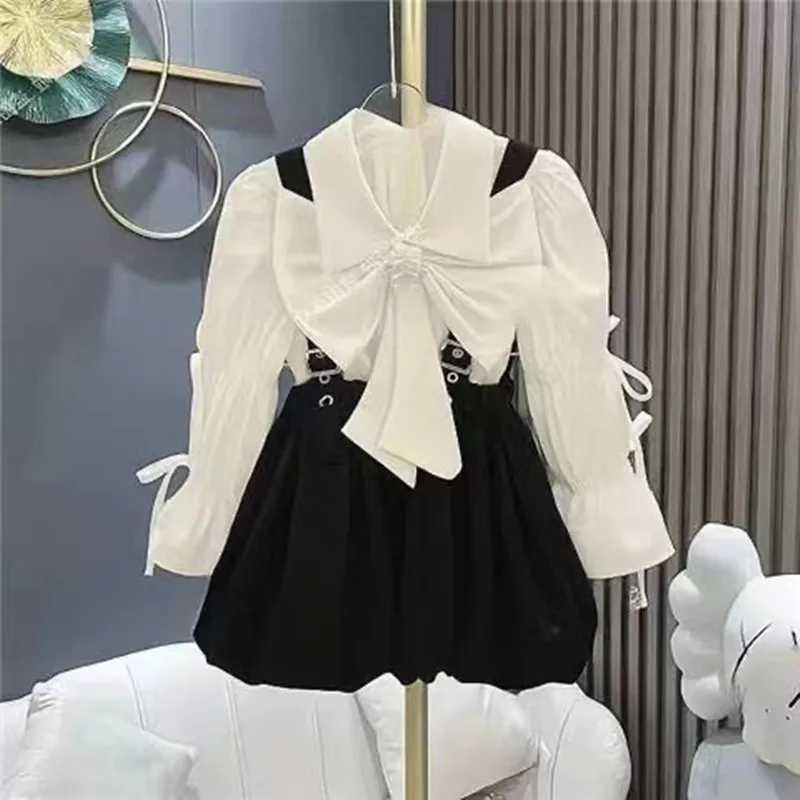 Clothing Sets Cute Girl Outfit Set Bow Clothes for Kid Girl Clothes Baby Fashion Summer Shirt+Skirt Toddler Fashion Children Clothing 2024 New