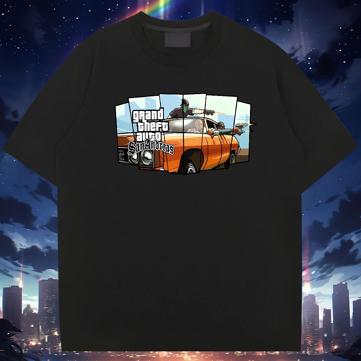 2024 Designer Men T Shirts racing 230g 100% Cotton Plus Size Cartoon Men Clothes T-Shirt Street Casual Breathable Crew Neck Popular Tees Shirts