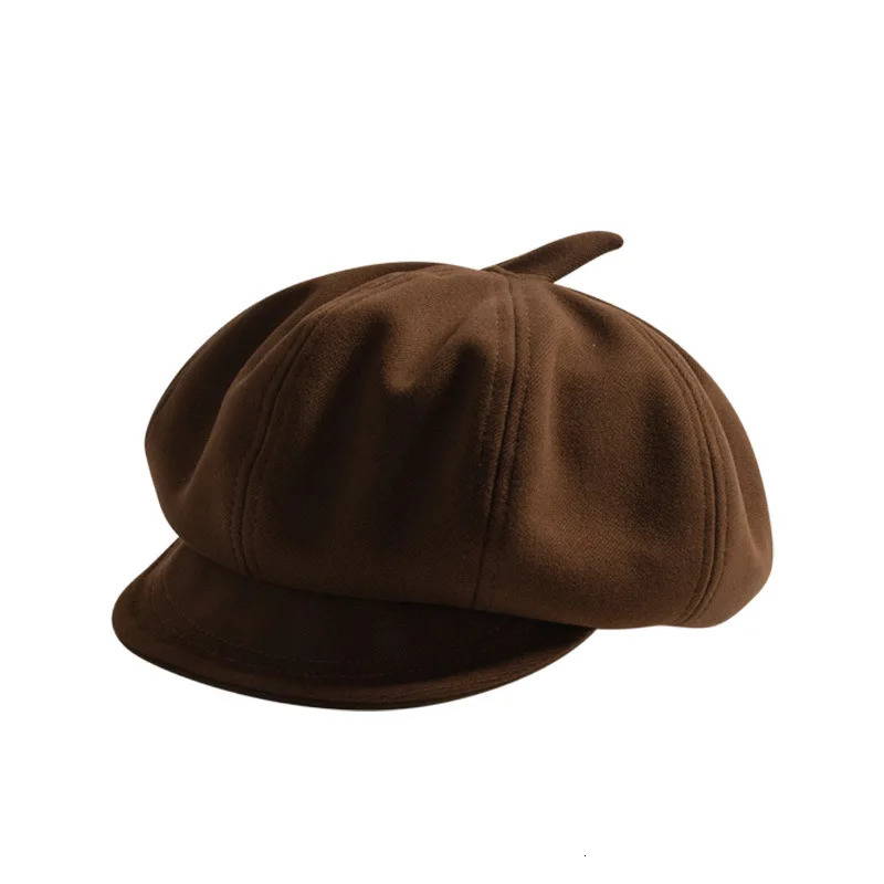 27 Years Children Beret Fashion Retro Tweed Octagonal spaper Hats Boys Girls Baby England Leisure Warm Hundred 240716