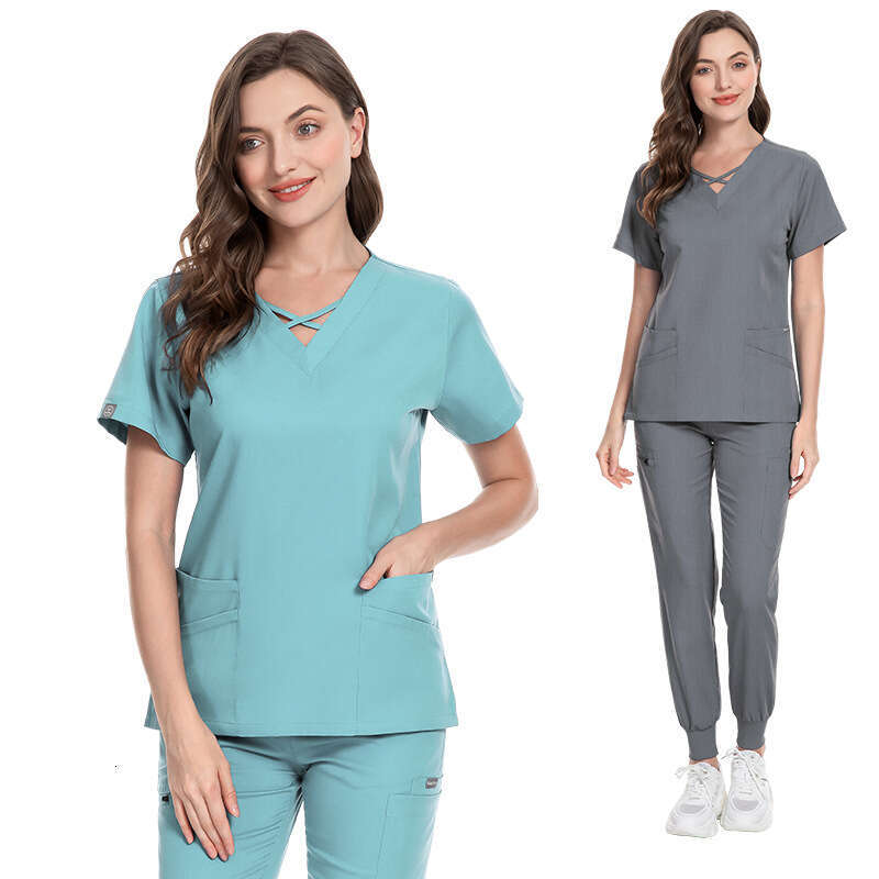 Niaa Hinn Scrubs Set New Arrival New Product Long Gentle Wind Show Thinness Washable Ventilation Business Affairs Popular Temperament Bifurcated Novel