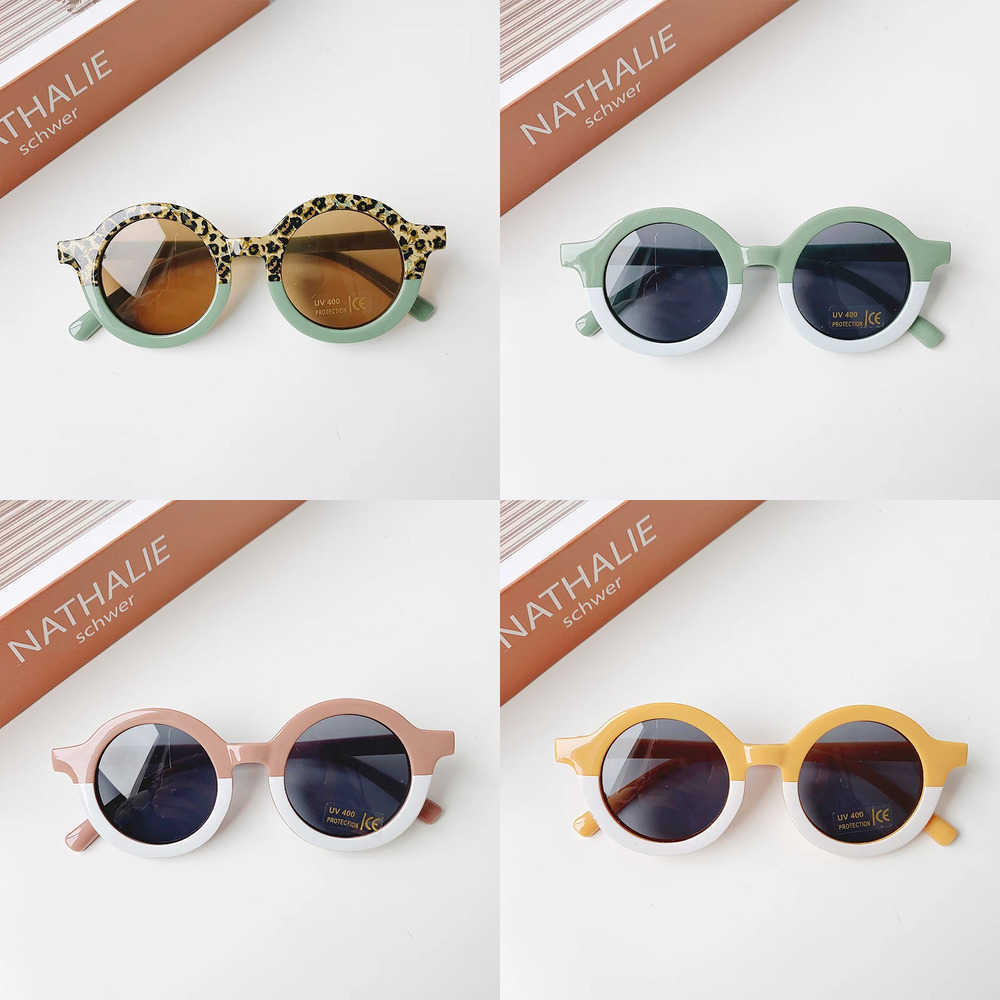 Sunglasses Baby Kids Cute Leopard Geometric Camouflage UV400 Sunglasses Children Personality Sun Protection Sunglasses Girls Boys Glasses 1HEW